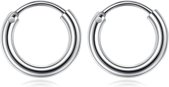 Lot De 5 Paires De Boucles D'oreilles En Titane Pour Homme Et