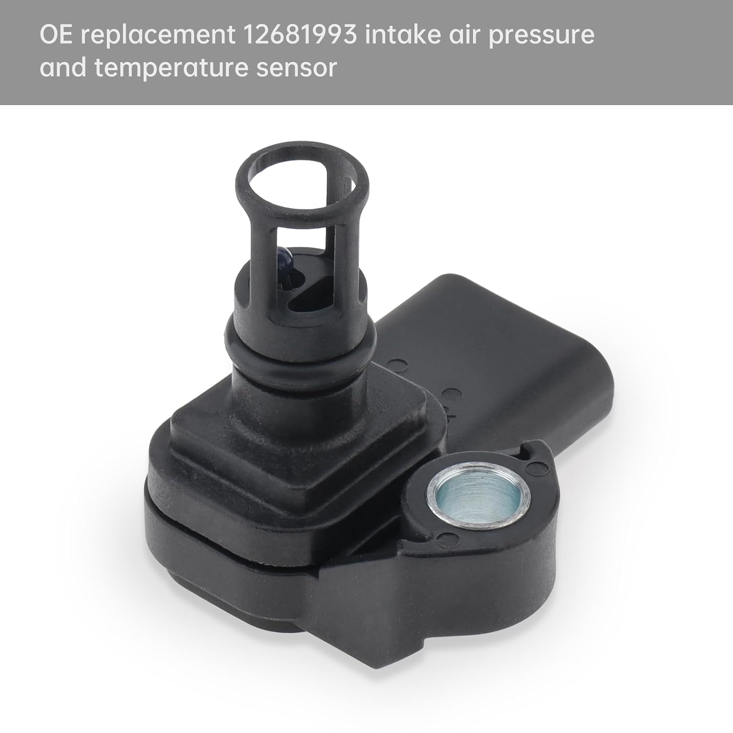 Intake Air Pressure and Temperature Sensor 12681993 Compatible with Chevy Equinox Cruze Malibu Silverado GMC Terrain Sierra Buick Cascada Encore 2016-2022 Replace 225-1174 12670600 5S15725