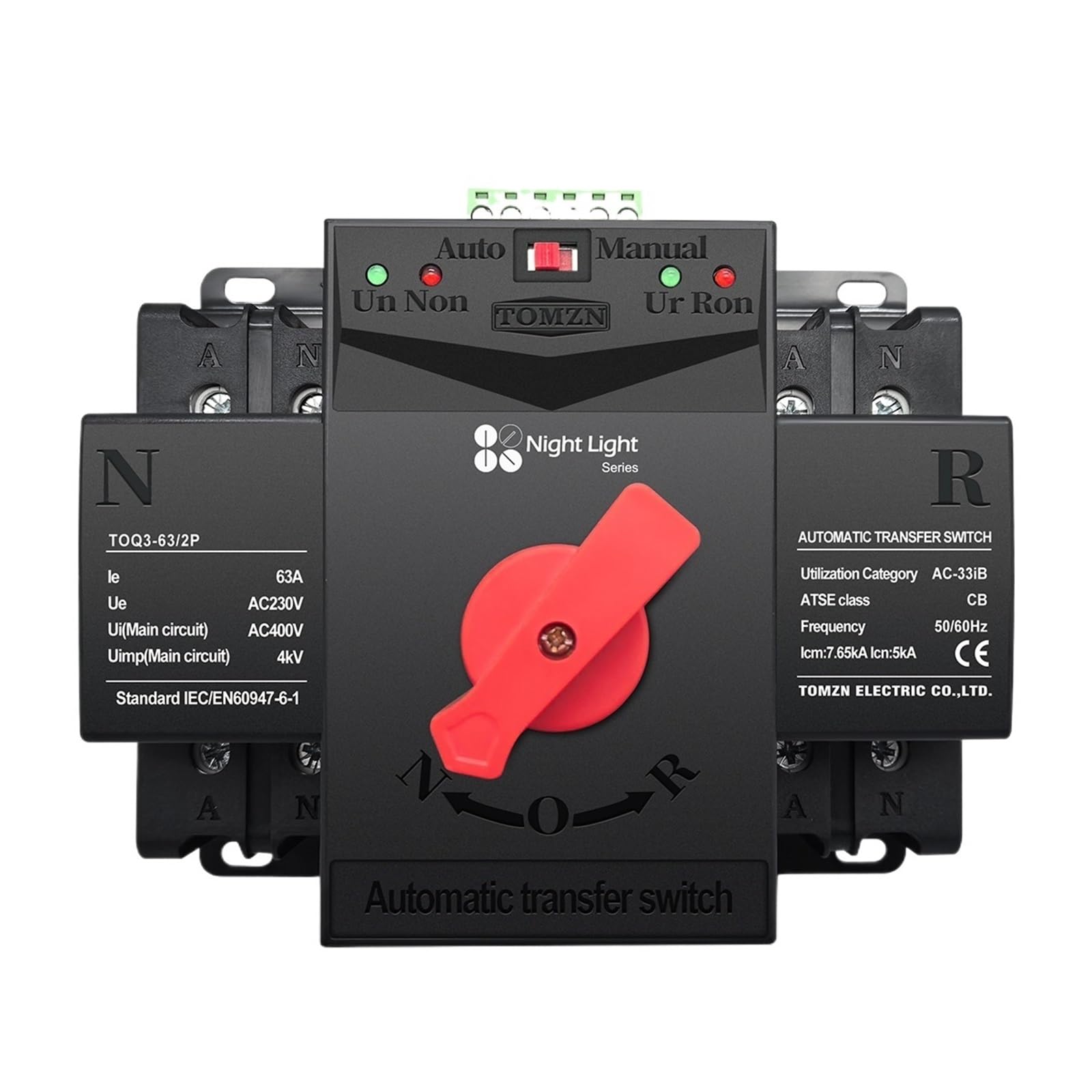 ATS Interrupteur Transfert Automatique 125A pour Éviter les Coupures d'Énergie 220V
