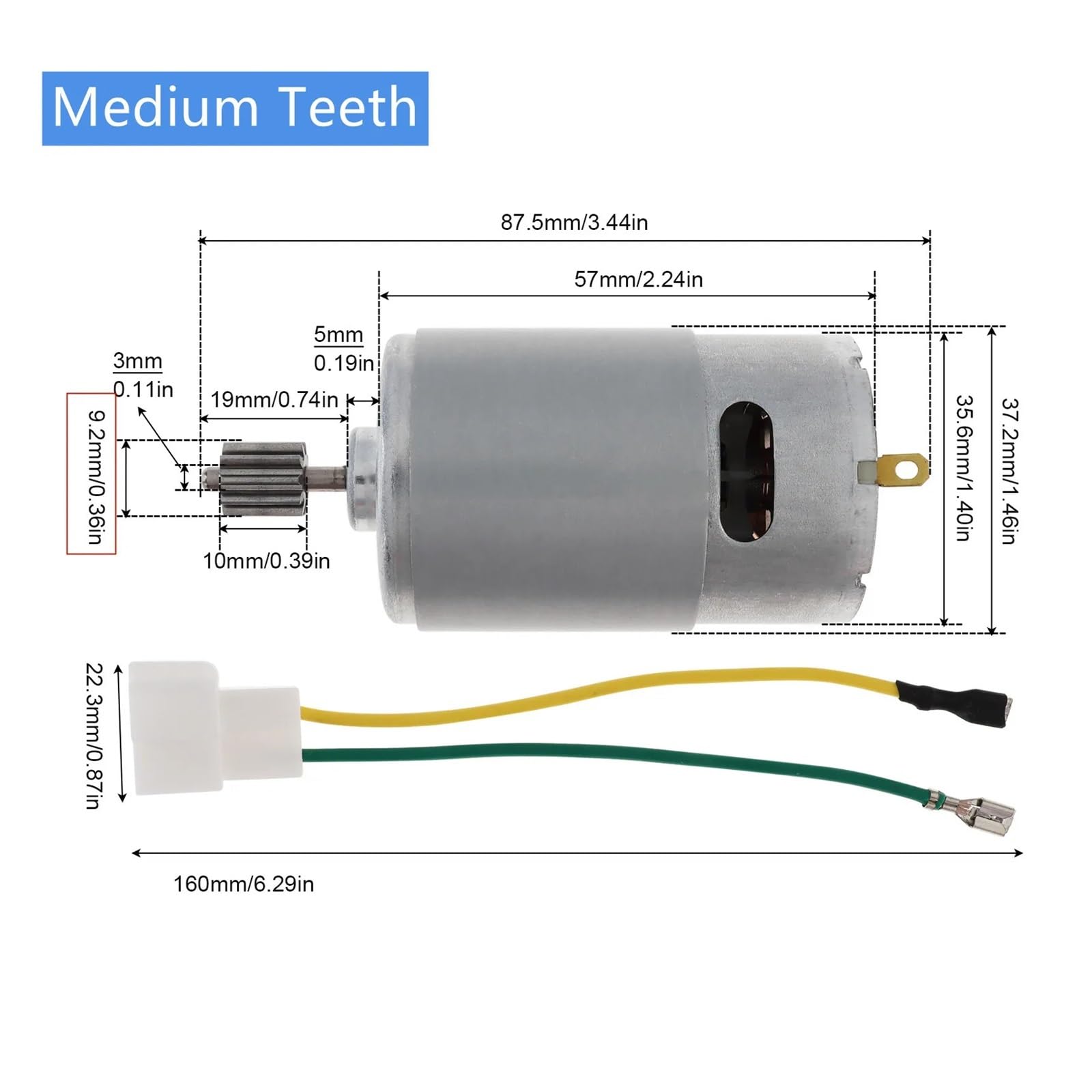 10 dientes RS550 DC Arrancador electrónico de alta velocidad de arranque electrónico para coche SUV piezas 12000RPM engranaje mediano _ 12 V