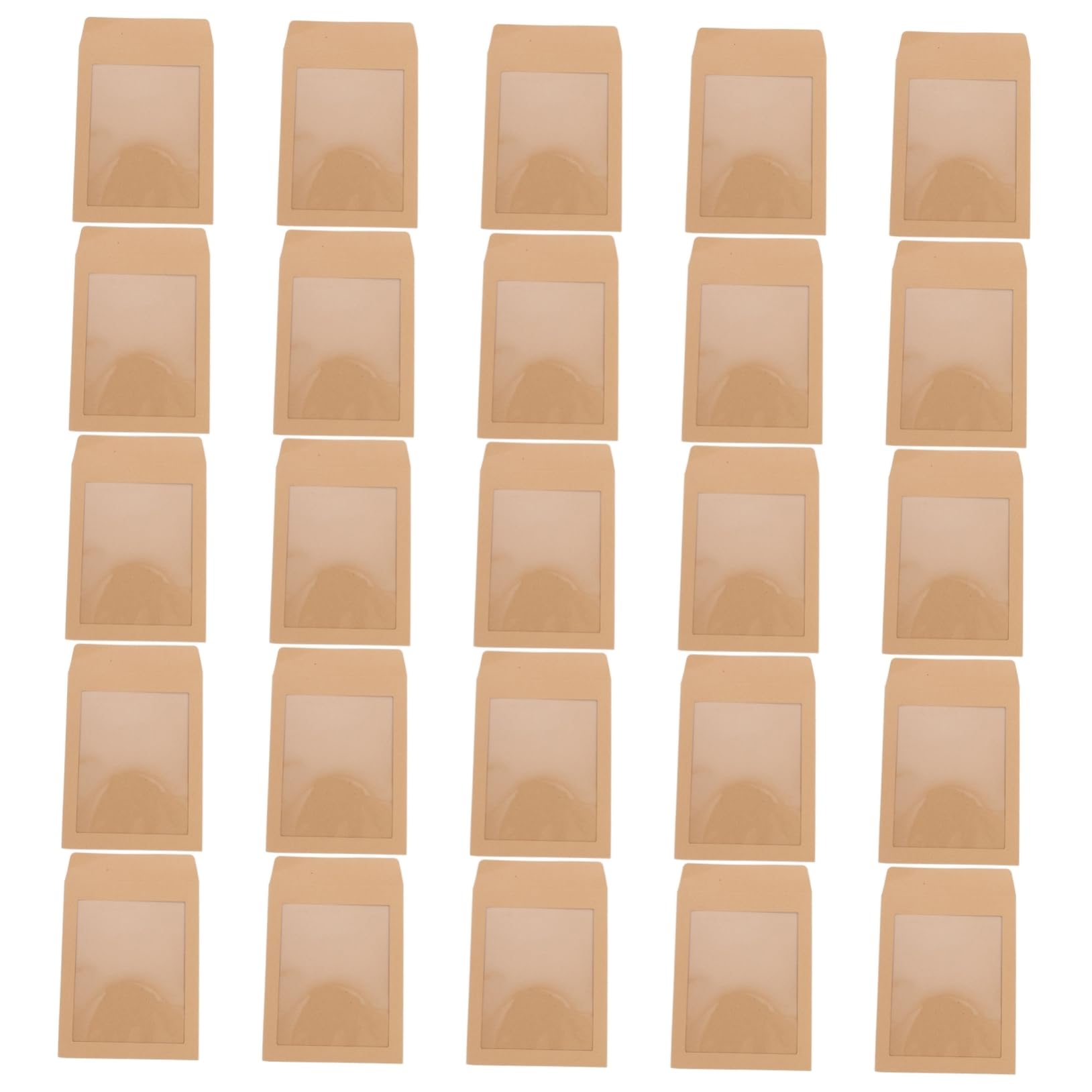 Sobres Transparentes de Papel Kraft 25 Piezas Khaki