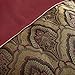 Chezmoi Collection Seville 9-Piece Jacquard Black Gold Maroon Red Medallion Paisley Oversized Comforter Set, California King 110
