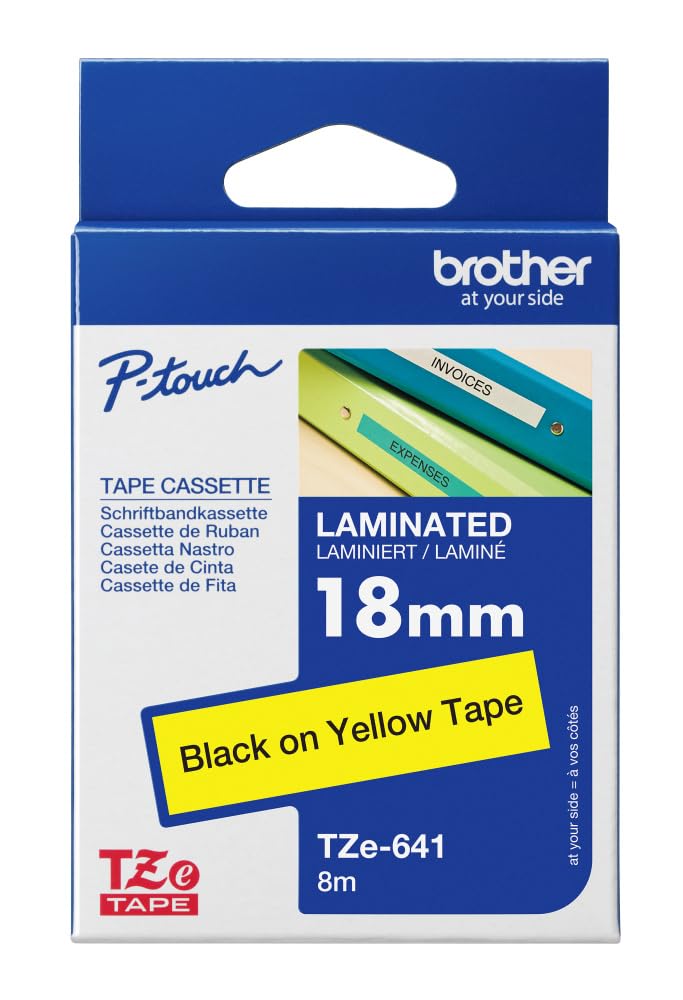 Brother TZE641 Ruban 18 mm Noir/Jaune