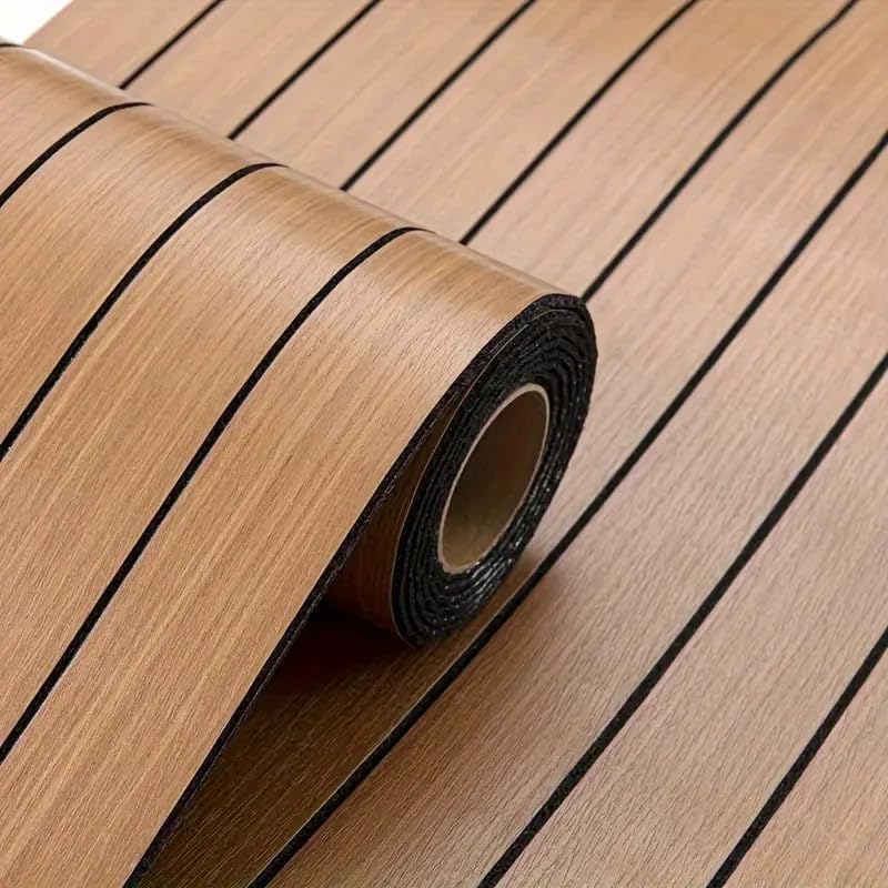 3D Self Adhesive Wood Slat Panels, Peel & Stick Wallpaper, Acoustic Waterproof PVC Panels for Walls & Ceilings (Walnut, 40 x 300 cm)