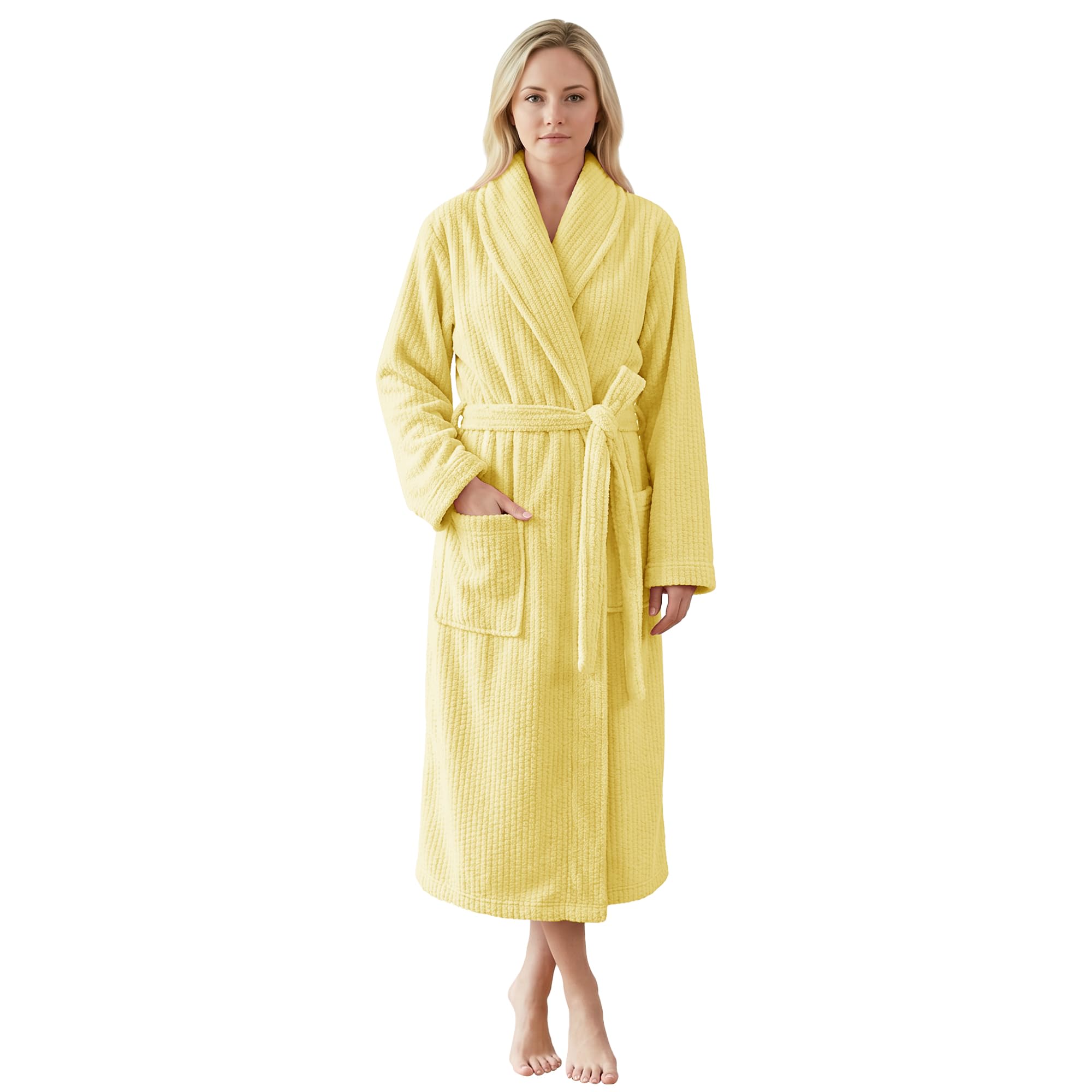 PJGGZ Women's Shawl Collar Bathrobe