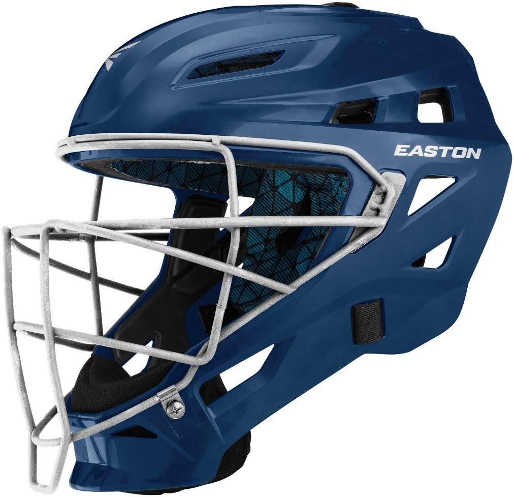 Easton | Gametime Baseball Catcher's Helmet | NOCSAE Approved | Small & Large | Multiple Colors Navy Large (7 1/8" - 7 1/2")
