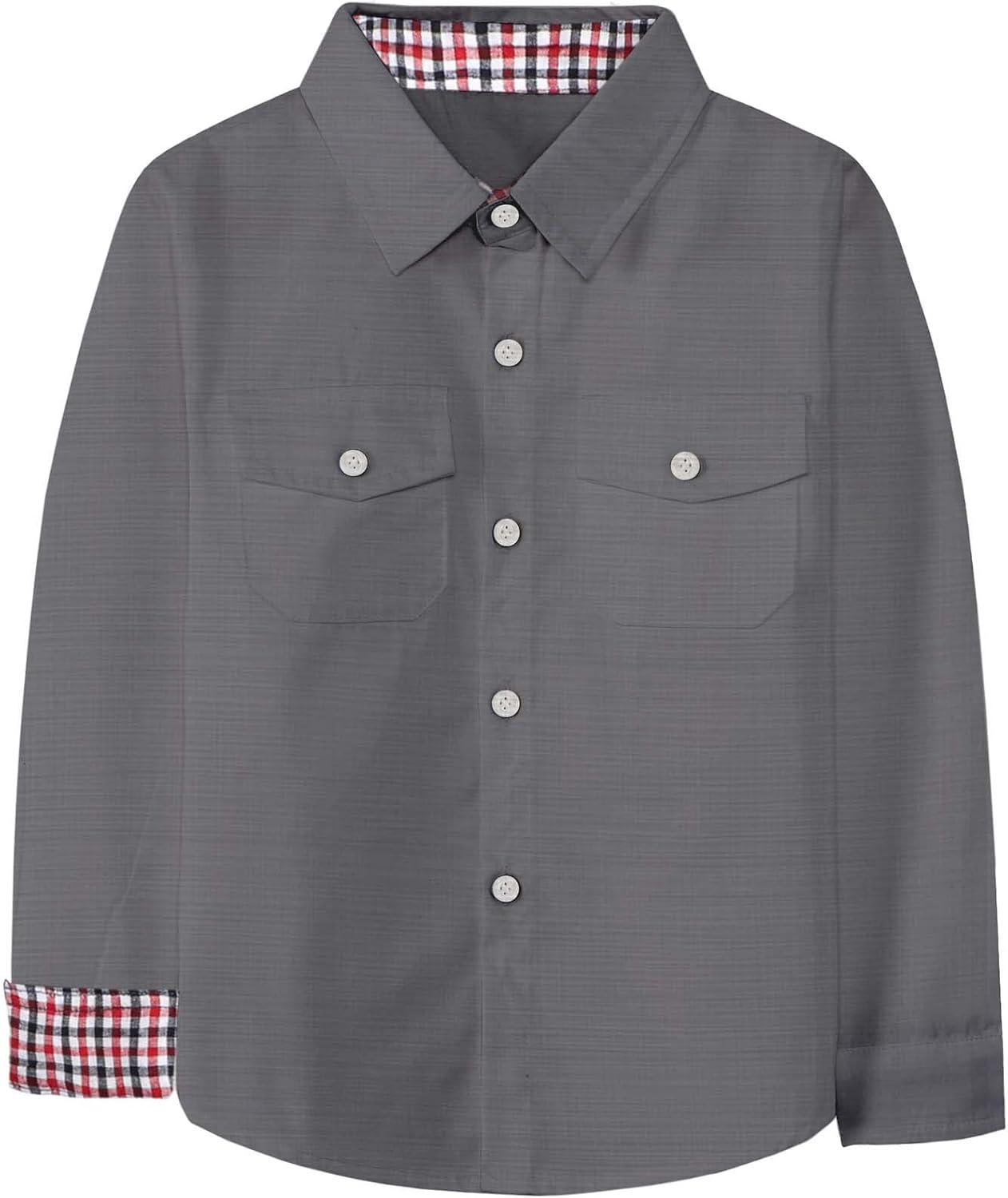 SANGTREE Men's Button Down Shirt Casual Long Sleeve Plaid Collar Linen Shirt for