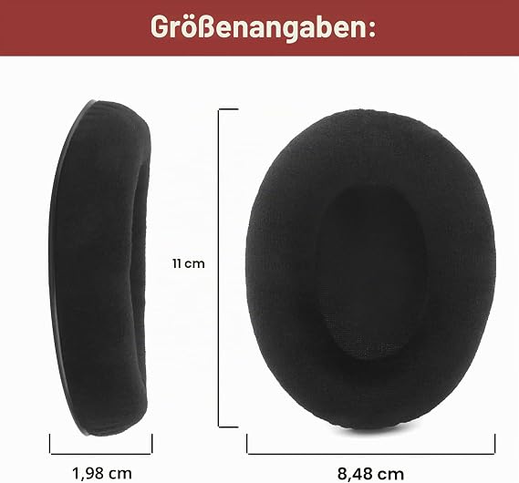 Hyper X Cloud II Replacement Ear Pads Compatible with Hyper X Cloud Alpha Flight S Cloud Stinger Gaming Headphones Ear Pads Earmuffs Memory Foam Ear Pads (Black Velvet)