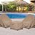 ULTCOVER Waterproof Patio Ottoman Cover Square Outdoor Side Table Furniture Covers Size 32L x 32W x 20H inch