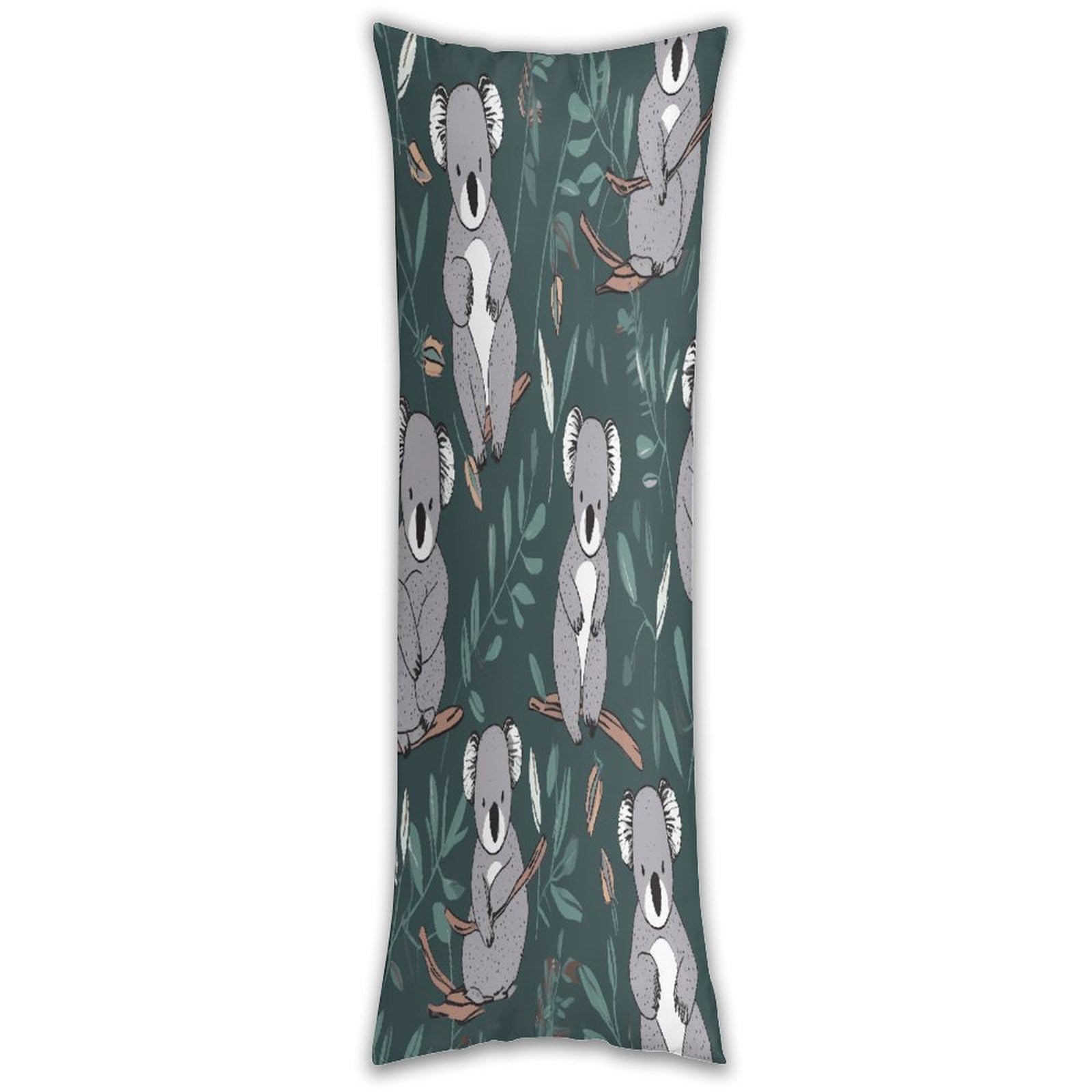 Lovely Koala Long Pillow Case with Zipper Ultra Soft Microfiber Long Pillow Cover Breathable Body Pillow Protector Soft Wrinkle Pillowcase for Bed Sofa Bedroom 53 X 19 in