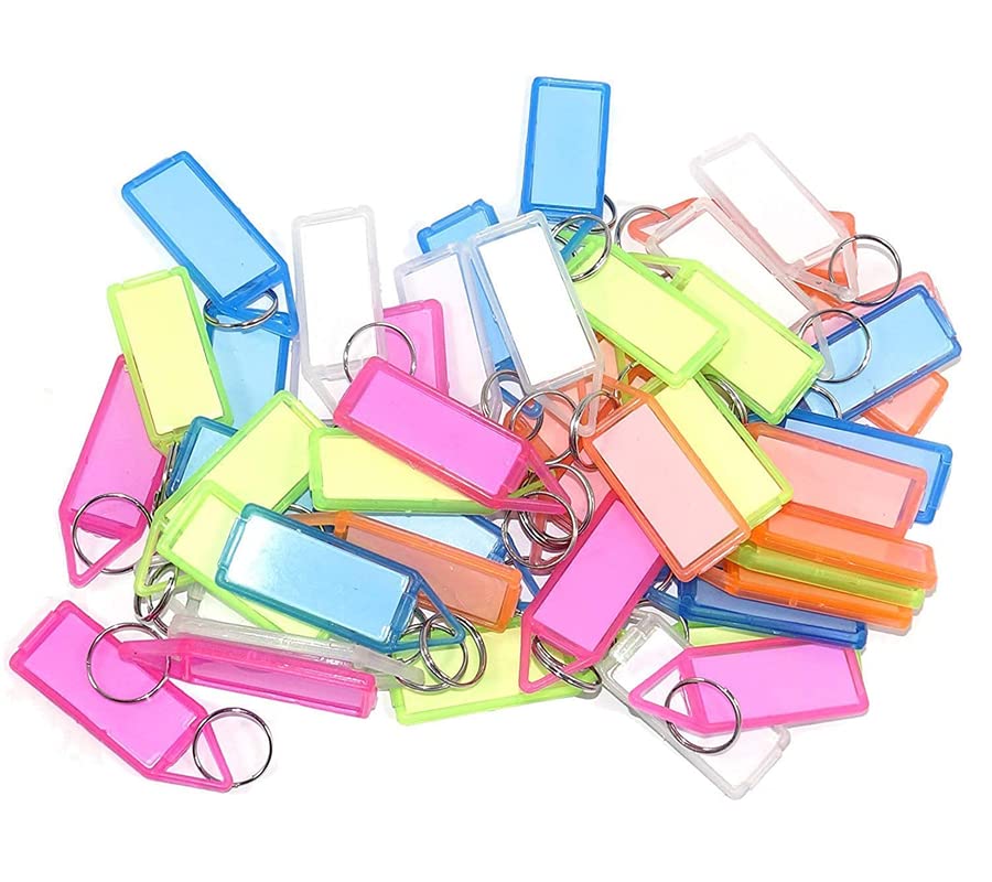 WeKonnect Multicolor Plastic Keyring & Keychain With Name Key Tag Labels (Pack Of 100 - Packet) (B09RMFWXL8) Amazon Price History, Amazon Price Tracker