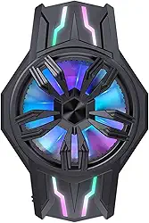 cooler para celular,ERYUE S1-3030 Semicondutor Resfriador de Celular RGB Radiador de Celular Mini Smartphone Ventilador de Refrigeração Baixo Ruído para Jogos de Filmes Transmissão ao Vivo Vlog Supo