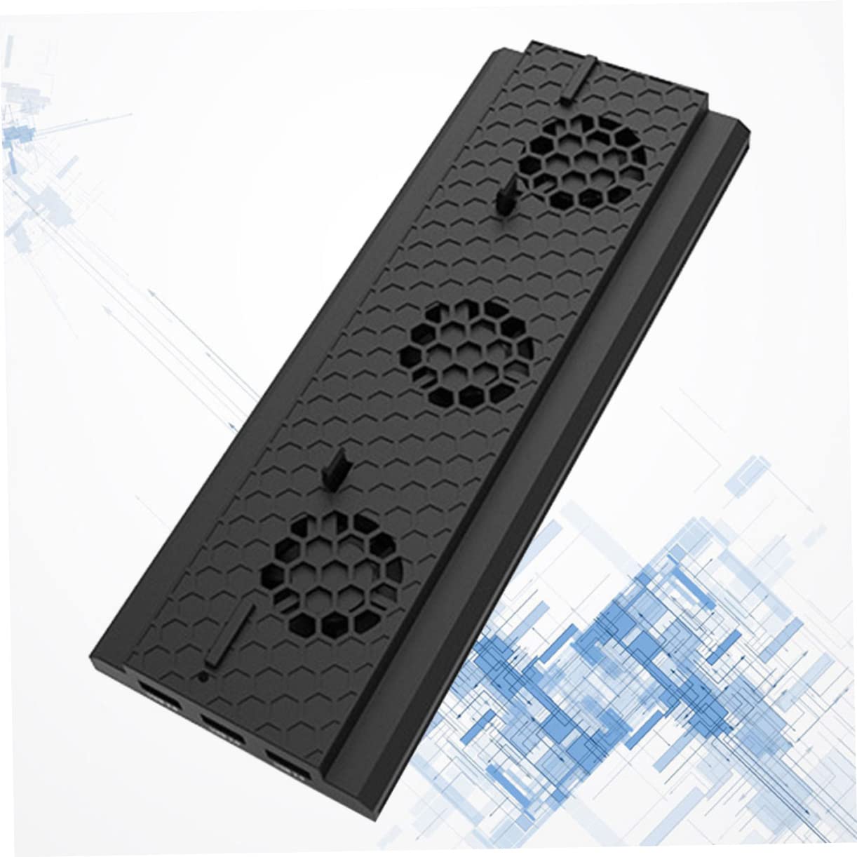 HEMOTON Ventilatore Di Raffreddamento Verticale Per Console Da Gioco Supporto Con Porte Usb e Controllo Della Temperatura Compatibile Con Nero