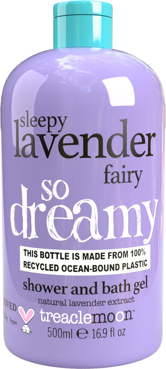 Treaclemoon Sleepy Lavender Shower and Bath Gel 500ml | Relaxing Nighttime Wash with Natural Lavender Extract | Vegan