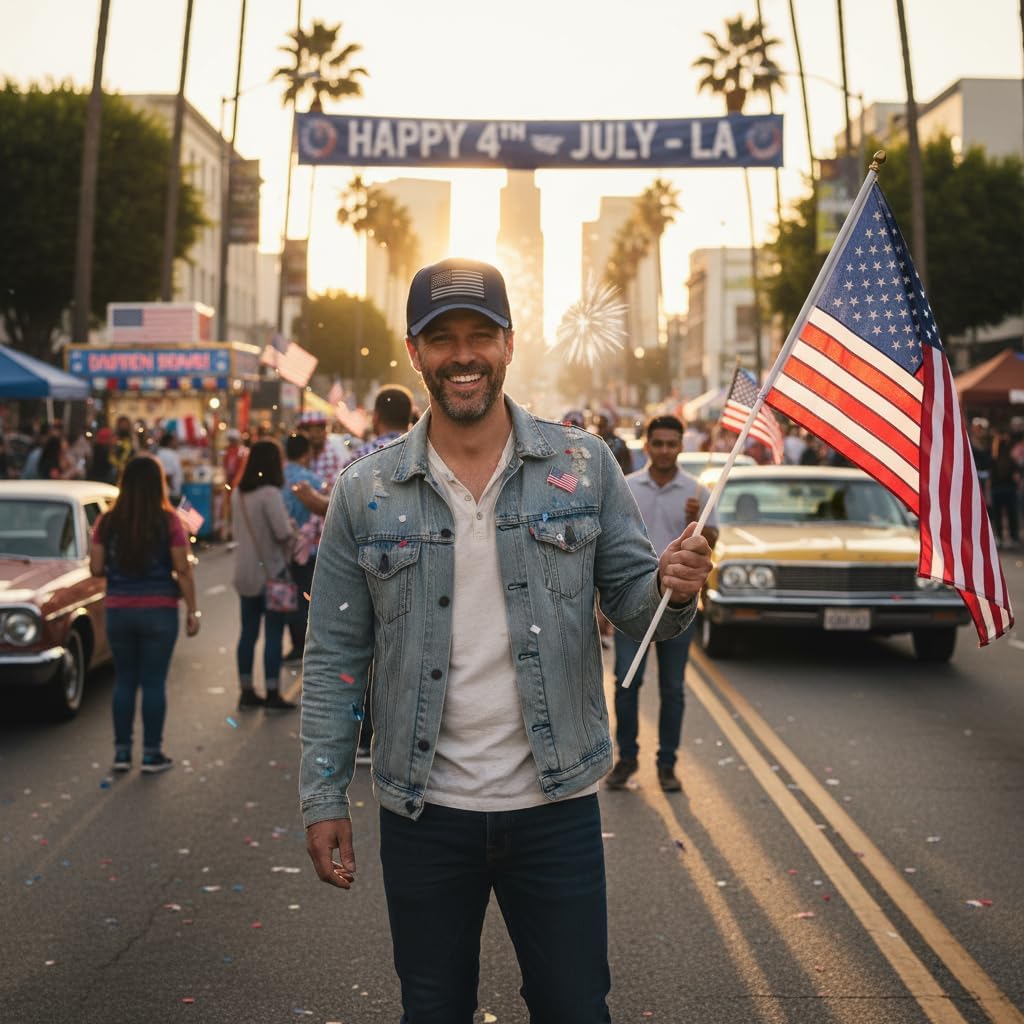American Flag Trucker Hat, Patriotic Baseball Cap for Men & Women, Breathable Mesh Adjustable Snapback, USA Flag Patch - Image 7