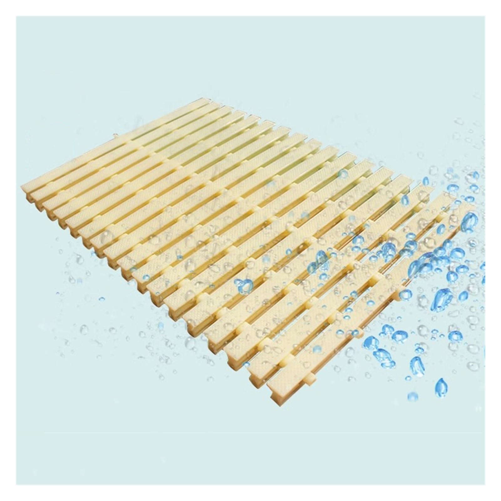 Swimming Pool Drainage Overflow Grate, Splicable Anti Slip Sewer Grate, Durable Channel Grate Cover For Driveways Patios Decks Commercial Areas ( Color : Bone color , Size : 18x100cm/7.08x39.37in )