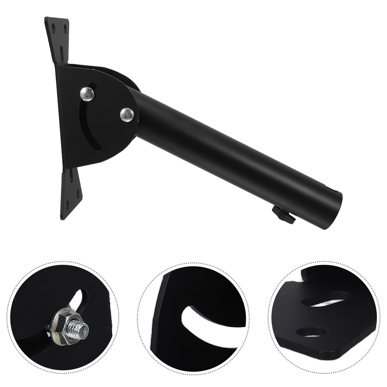SECFOU Outdoor Steel Antenna Wall Mount Bracket with Pole And Plate Heavy Duty Roof Mount for Wireless Bridge Fast Installation for Home And Office Network Devices