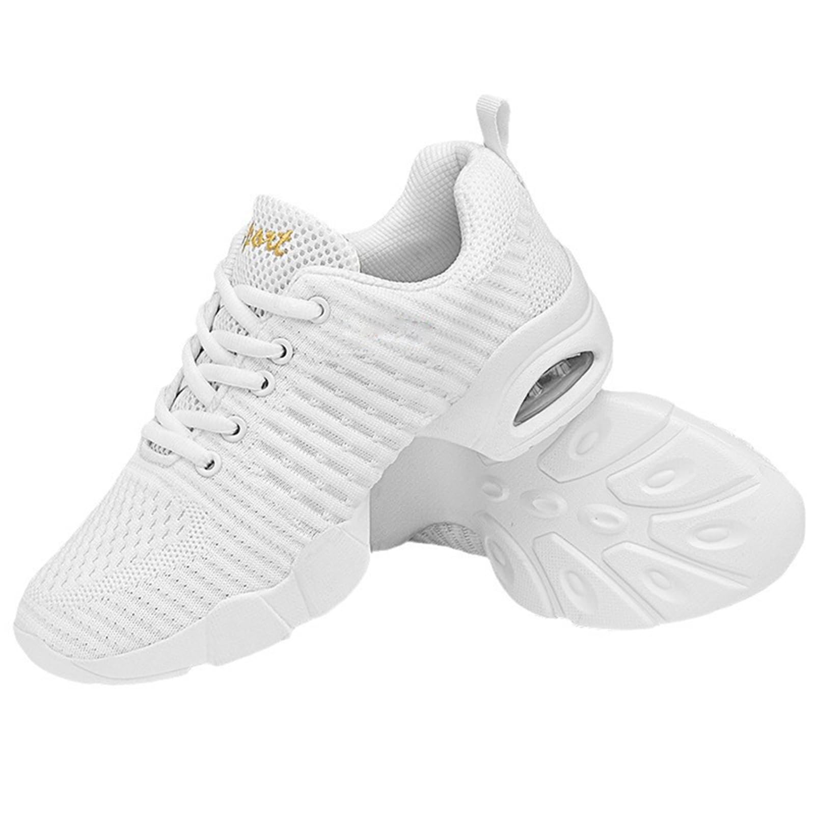 Mujer Zapatos de Baile Jazz Mesh Transpirable con Cordones Zapatos de Baile Hip Hop Modernos Antideslizantes Resistente