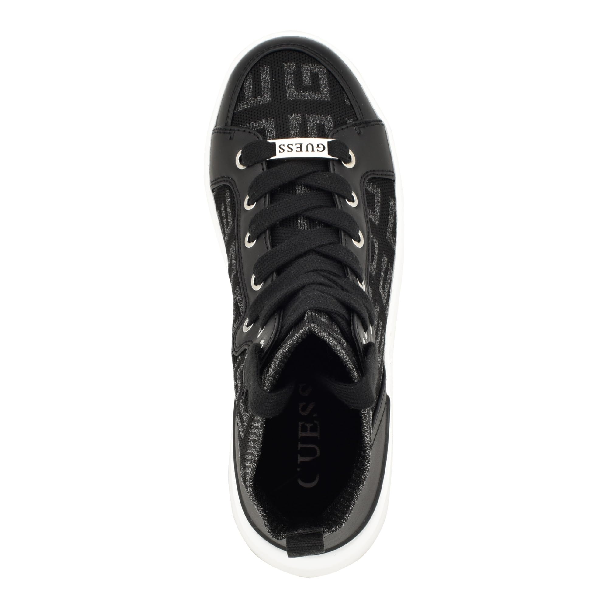 Image secondaire de Baskets Montantes GUESS Femme en Noir avec Logo Intégral