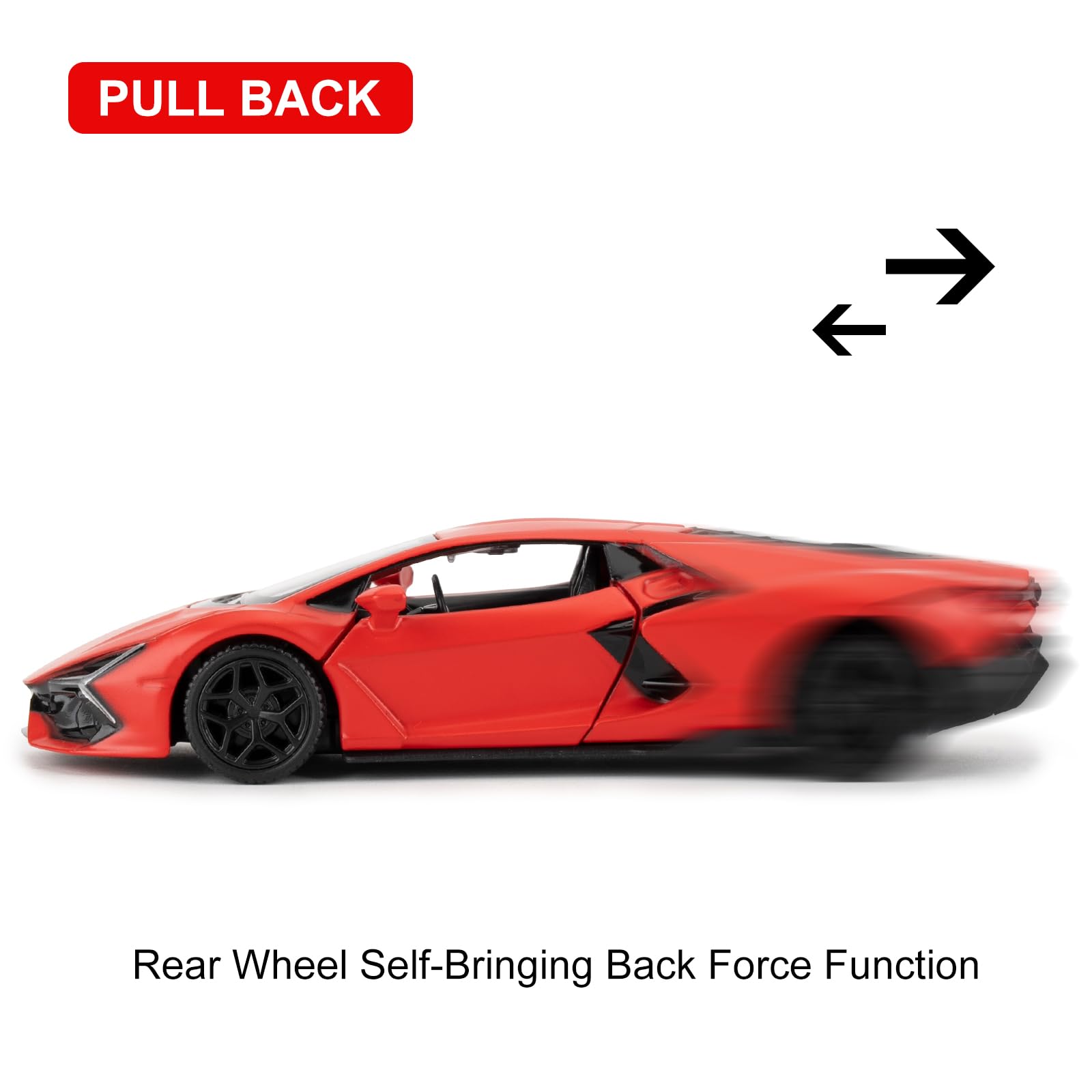 imtfzct 1/36 Lamborghini Reventon Toy Car, Model Car with Pull Back Function, Model Toys with Open Door - Image 3