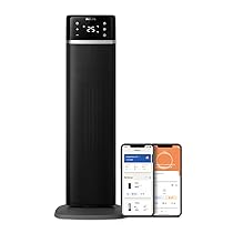 Termoventilatore a torre Philips Serie 5000-2000W, risparmio energetico 50%, display, 5 funzioni sicurezza, 4 modalità, oscillazione 60°, silenzioso, nero, grigio scuro (CX5120, 11).