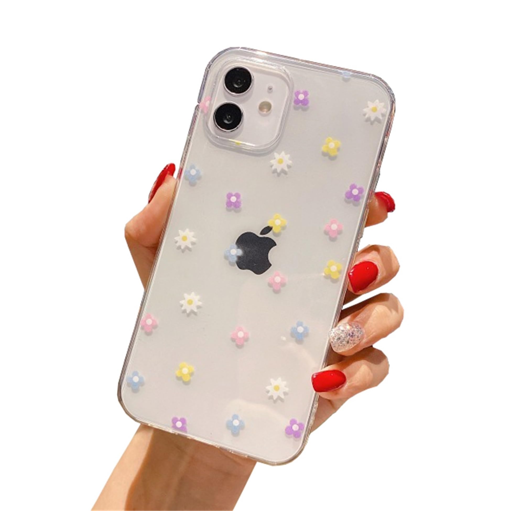 Einaily Hülle für iPhone 16 Case Crystal Clear Handyhülle Mode Chic Muster Ultra Dünn TPU Silikon Herz Bumper Stoßfest Kratzfest Schutzhülle für iPhone 16 Slim Case Cover