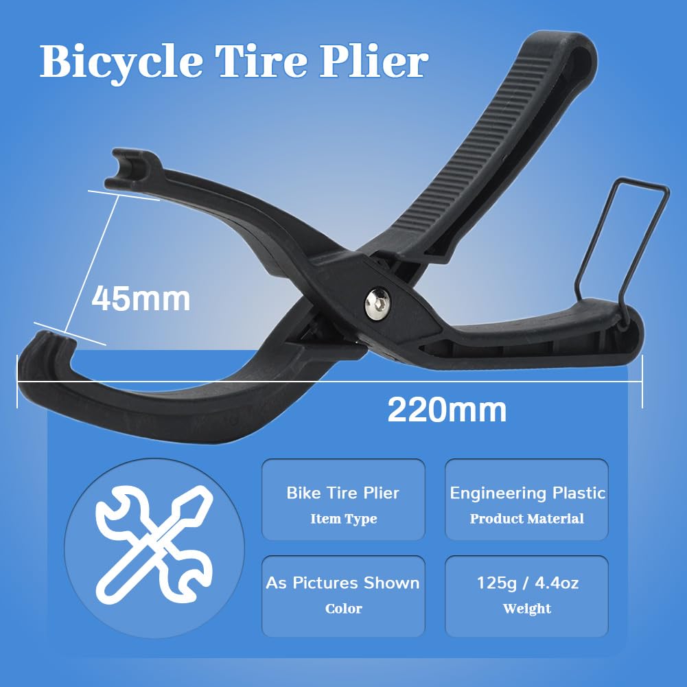 Bicycle Tire Bead Jack, Tire Bead Jack, Bike Repair Tool Changing Mounting Seating Tire Tool for Mountain Bike, Install & Change Difficult Wire Bead & Stubborn Tires Seating Tool with Anti-Slip Grips