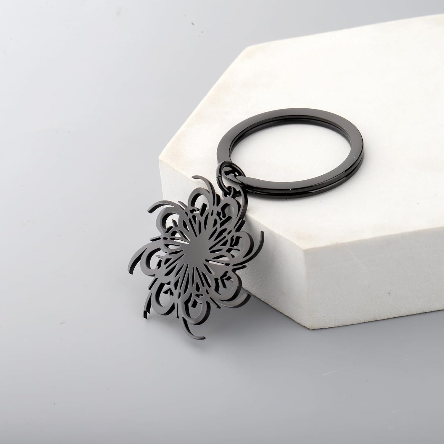 OKEYCH Fantasy Book Reader Inspired Gift Black Symbol Keychain Book Fandom Jewelry Bookish Cosplay Merch image 4