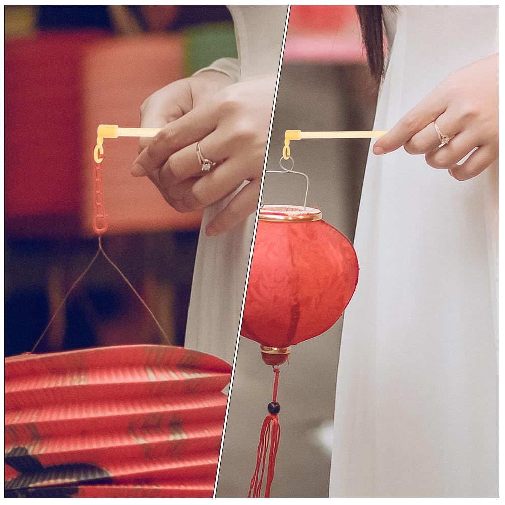 50 Pcs Lantern Handle Stick - 10.4 Inch Wooden Pole for DIY Lamp - Lantern Hanging Stick Rod for DIY Craft Halloween China Mid-Autumn Festival Wedding Party Decoration