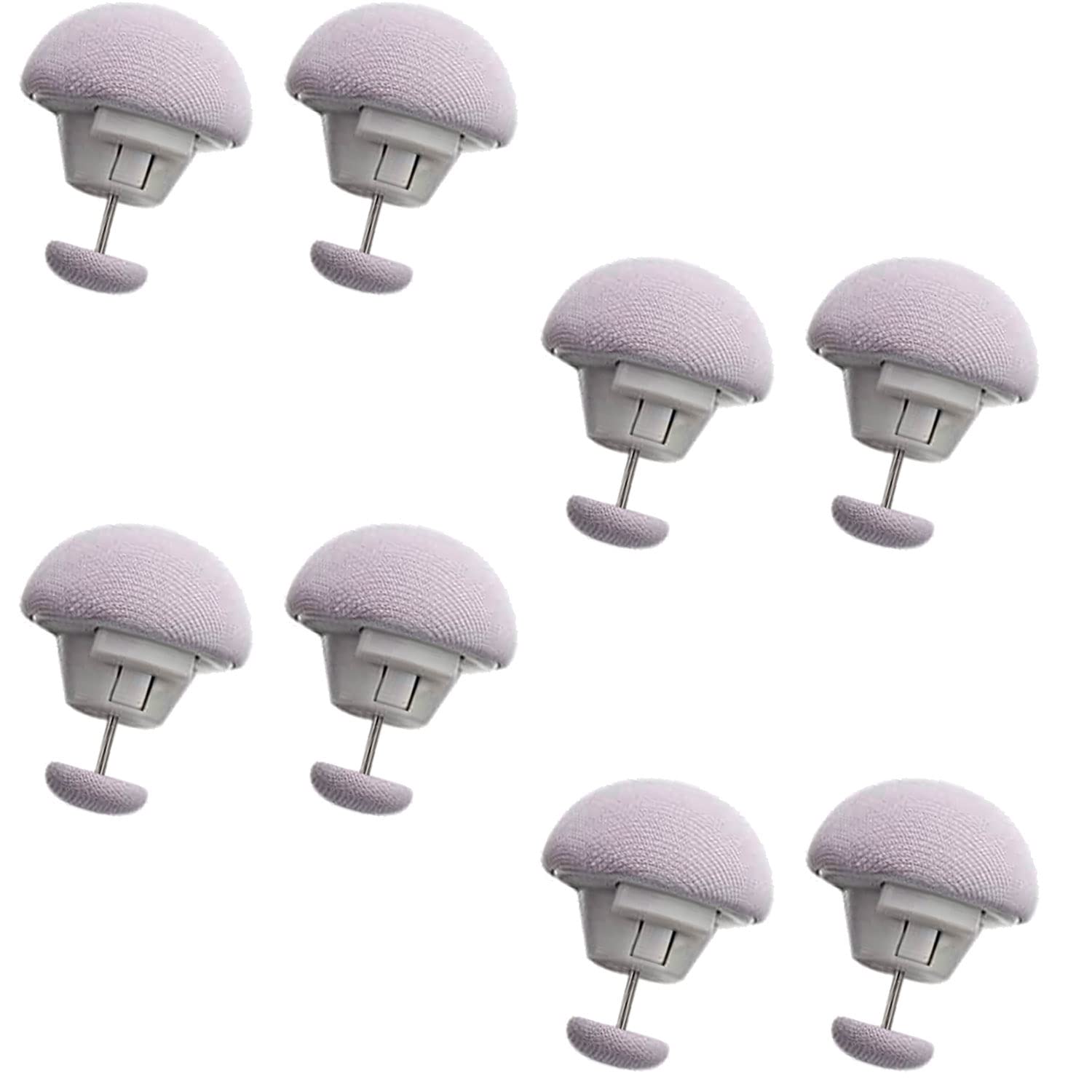 Duvet Clips Mushroom Duvet Cover Pins Cotton Quilt Fixer Duvet Fasteners Grippers Anti-Movement Bed Quilt Clamps Sheet Quilt Holder Clips for Socks Curtains Quilt Cove Grey Pack of 8-image-22