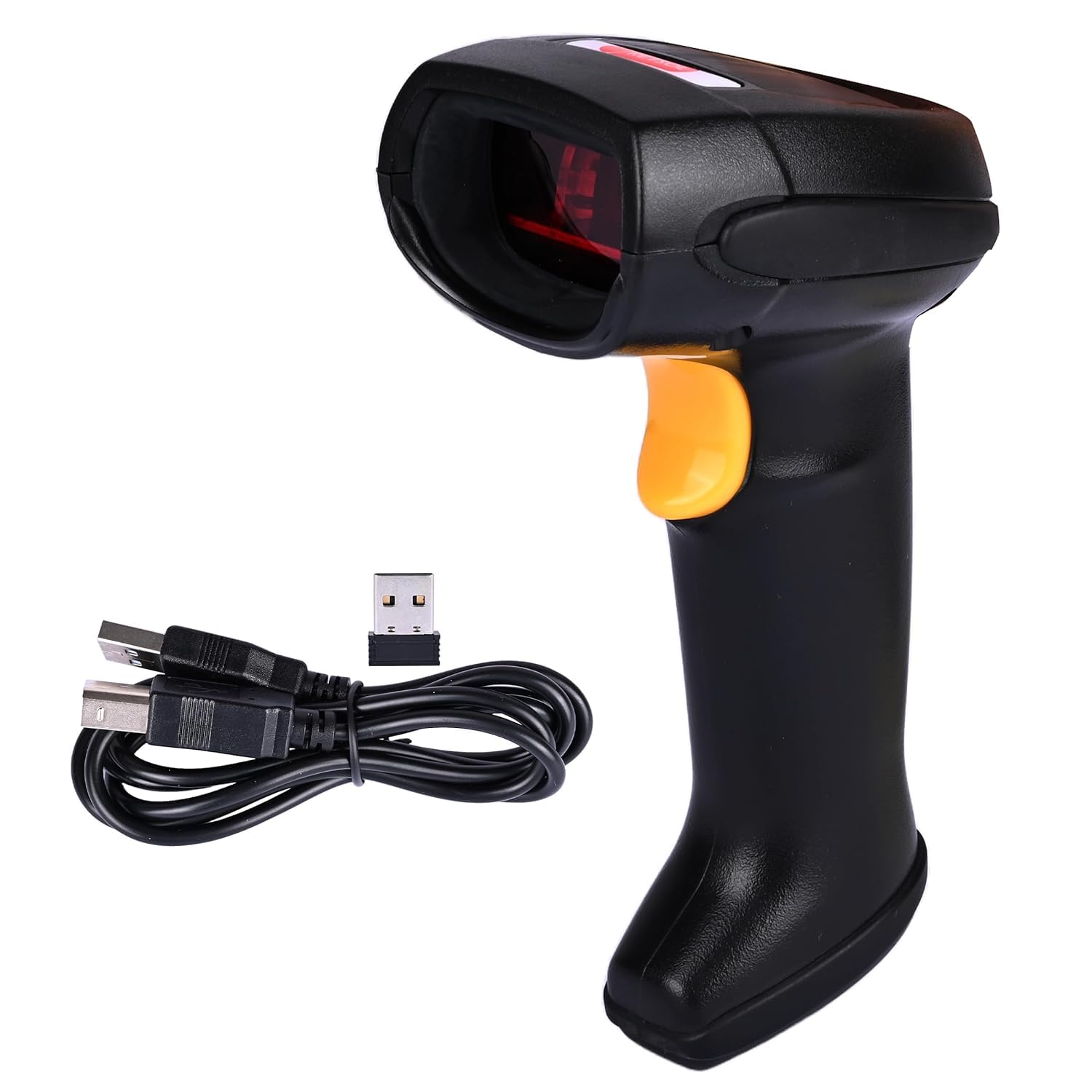 RETSOL D-5010 Wireless 1D/2D Barcode Scanner 2.4GHz Bluetooth High Speed Digital Printed QR Cordless Reader with CMOS Image Sensor Technology for Retail Store Supermarket Warehouse (Black, 1 Pc)