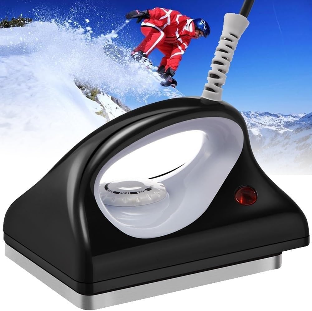 Fer à Farter pour Skis et Snowboards, modèle Professionnel avec Semelle épaisse et température réglable (3 Niveaux), protège Vos Snowboards et Snowboards. Usage Domestique.