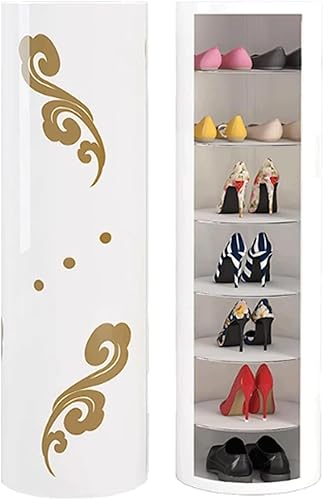Miniatura 11 de Shelves Shoe Rack 360° Rotating 7 Tier Shoe Cabinet Round Shoe Rack Tower Without Door for Entryway Hallway Space Saving Shoe Shelf