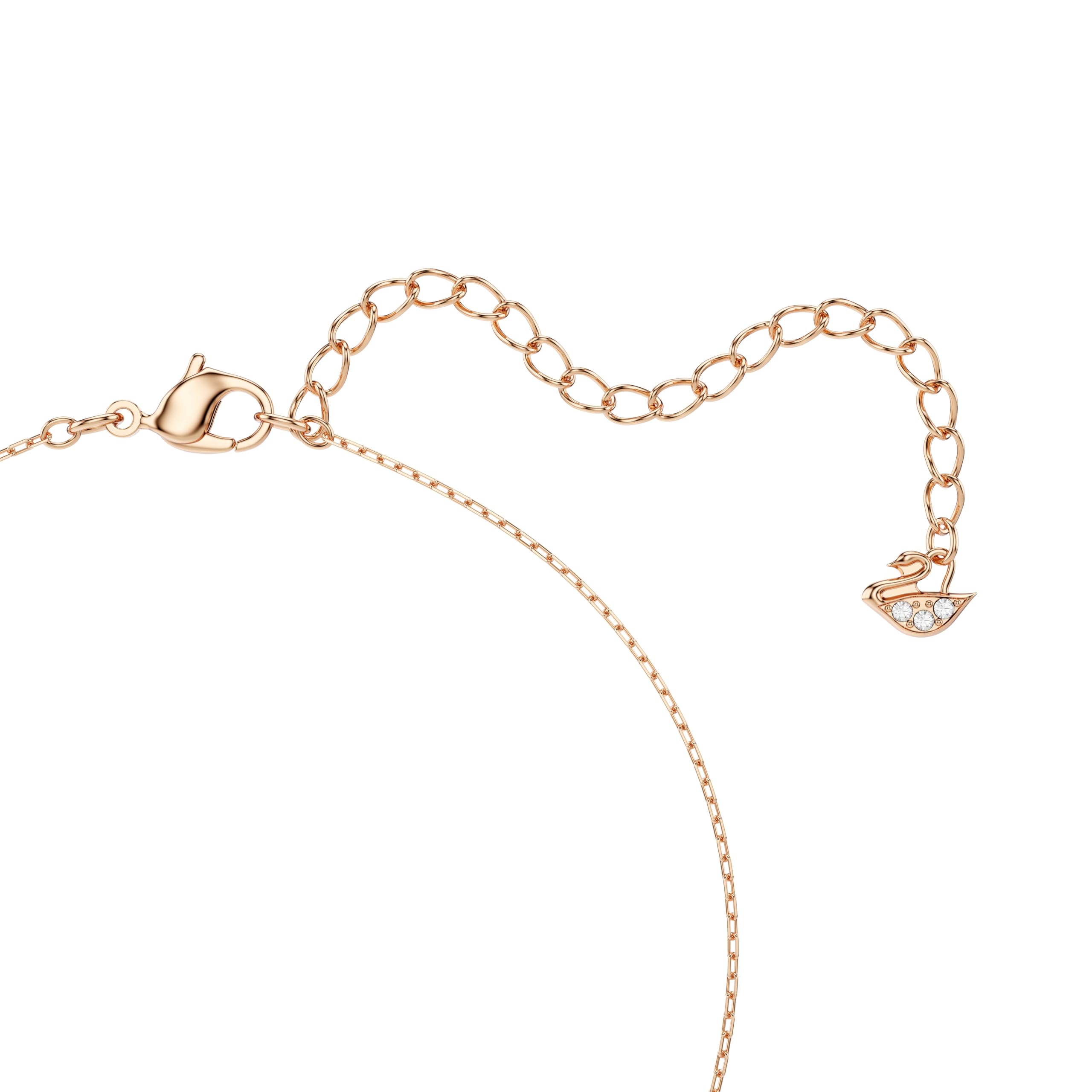 Swarovski Naszyjnik Swarovski Infinity, Nieskończoność i serce, Biały, Wykończenie z różnobarwnych metali