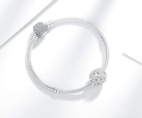 Miniatura 4 de Abalorios de plata de ley 925 con diseño de girasol para pulseras de Pandora Forever In My Heart Fit para esposa, Día de la Madre, Navidad, regalo