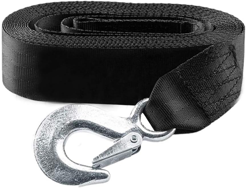 KONON Trailer Winch Strap 2" x 20' with Safety Snap Hook 10000 lbs for Towing Vehicles, Boats and Jet Ski | Polyester | Longer Warranty