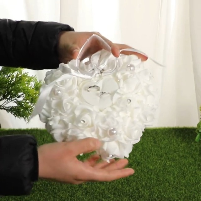 Porte-bague De Mariage - Élégant - Rose - Boîte En Forme De Cœur