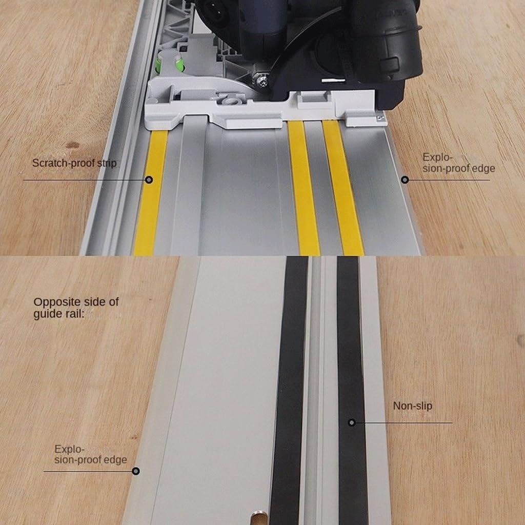 Guida per Sega Circolare, Guida lineare per Taglio, Guida per lastre di Grandi Dimensioni, per banchi da Lavoro per la Lavorazione del Legno - Componenti e Utensili(400mm)