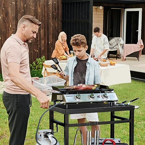 Royal Gourmet Grillwagen Grilltisch Outdoor Beistelltisch Garten Trolley Outdoorküche Multifunktioneller Arbeitstisch Werkbank für Outdoor BBQ Servierwagen Arbeitsplatte 85x50cm