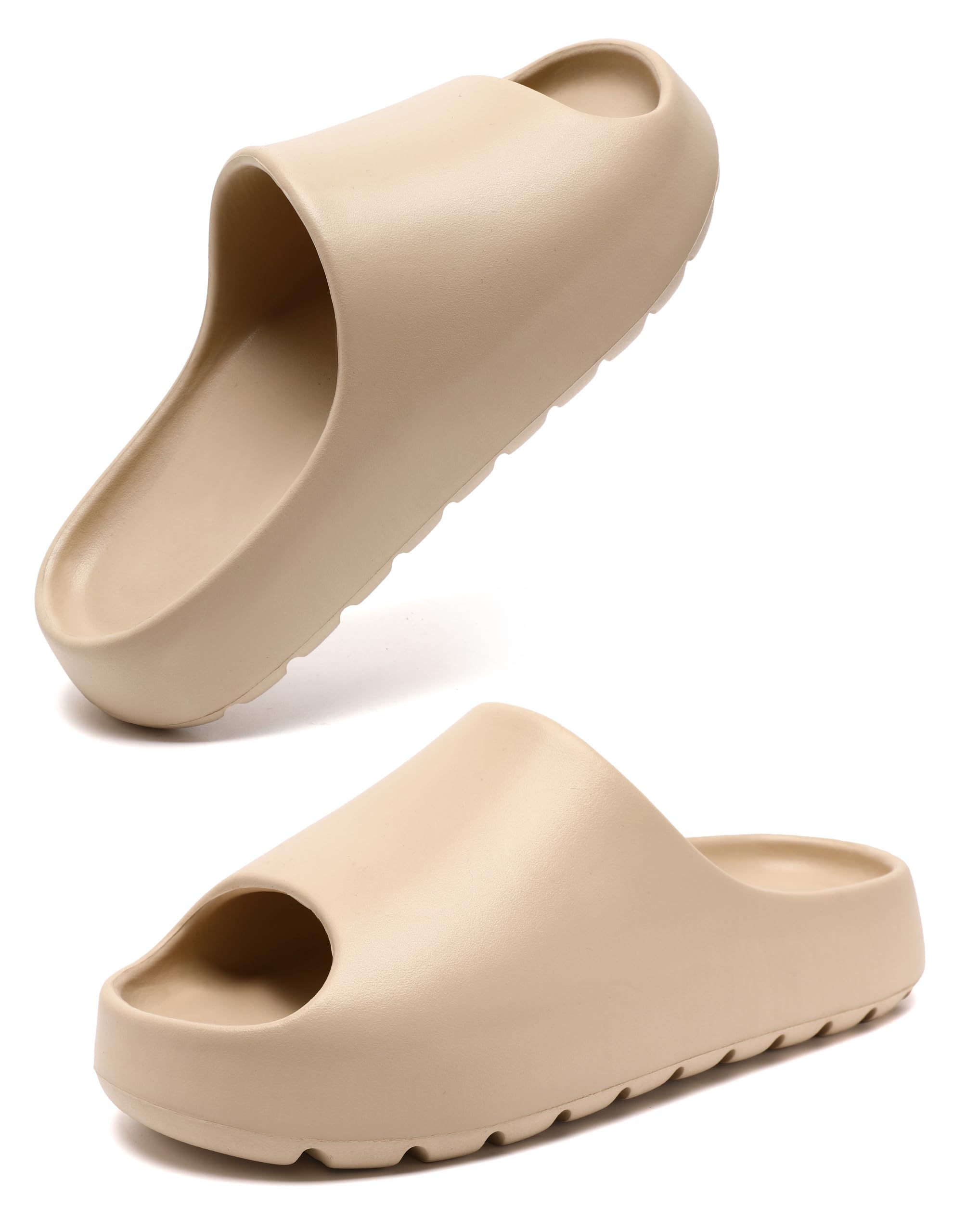 Kiemorgy Cloud Slides for Women Men, Womens Walking Sandals Comfortable, Unisex Shower Shoes Thick Pillow Slippers, Waterproof House Slide Sandals