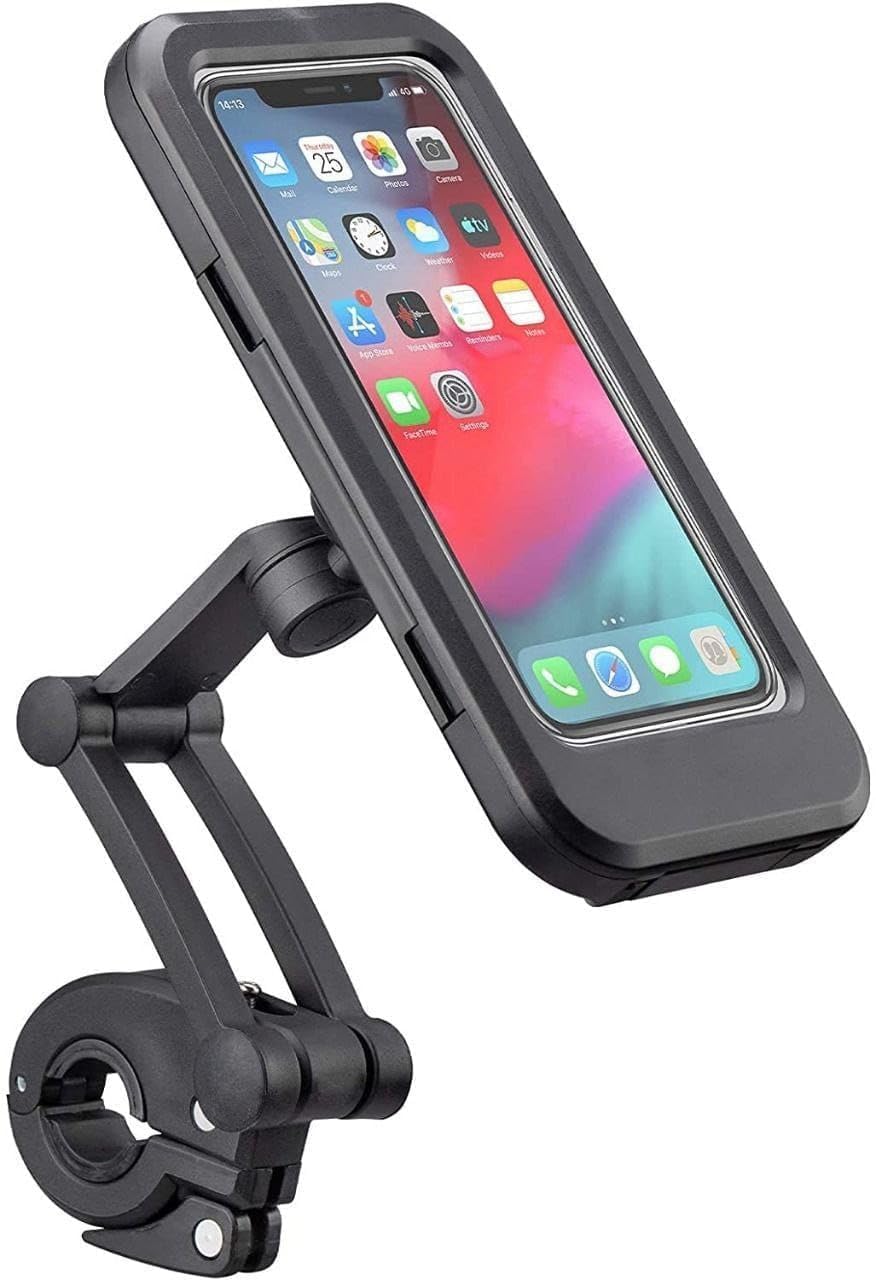 Waterproof Bike Mobile Holder with Aluminum Alloy Base, 360° Rotatable Motorcycle Phone Mount Stand for Handlebar, Anti-Glare Touch-Screen Case for Bicycles, Scooters & Electric Bikes-picture-22