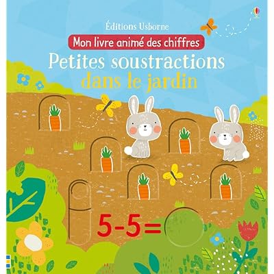 Petites soustractions dans le jardin - Mon livre anim&eacute; des chiffres