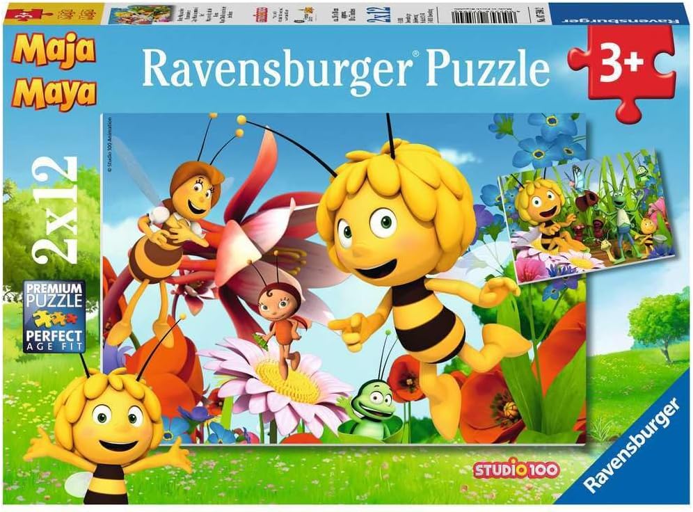 Ravensburger Maya The Bee on The flower meadow Jigsaw Puzzle (2 x 12 Piece)
