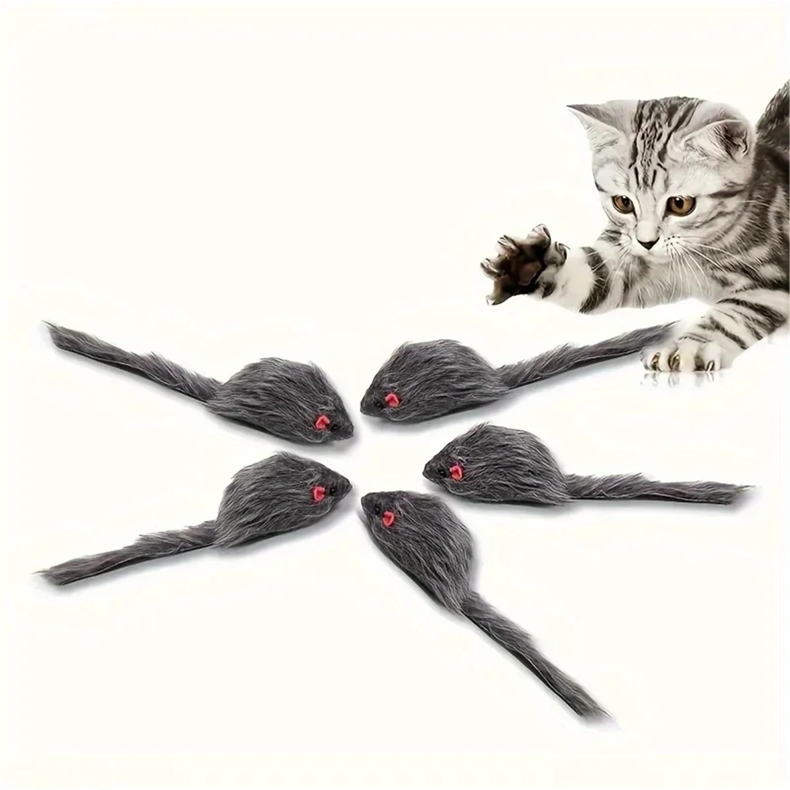 Plüsch-Katzenspielzeug mit gefälschten Mäusen in 30–100er-Packungen