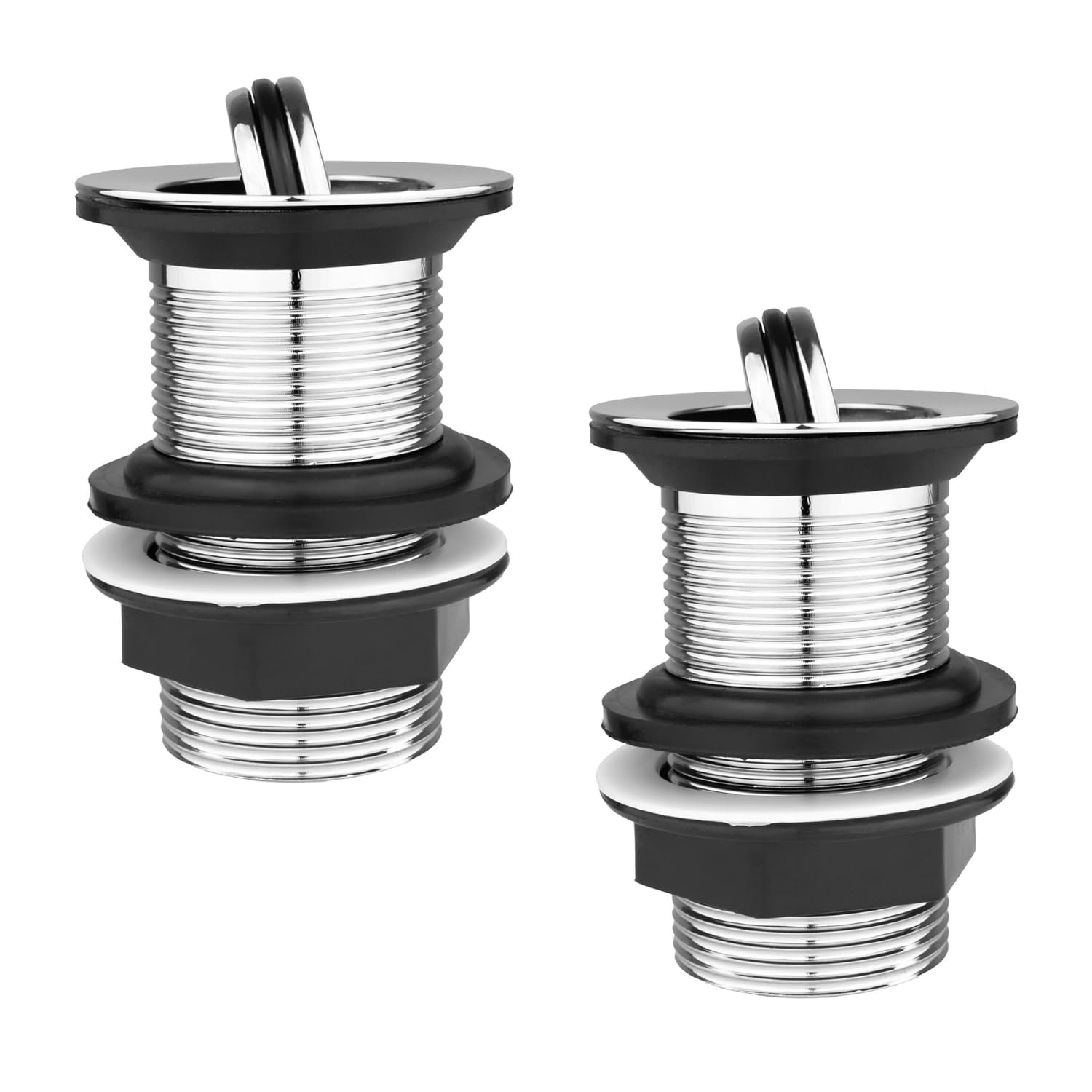 Xcel Home Flip 2X Unslotted Chrome Basin Waste Replacement Brass Sink Basin Plug