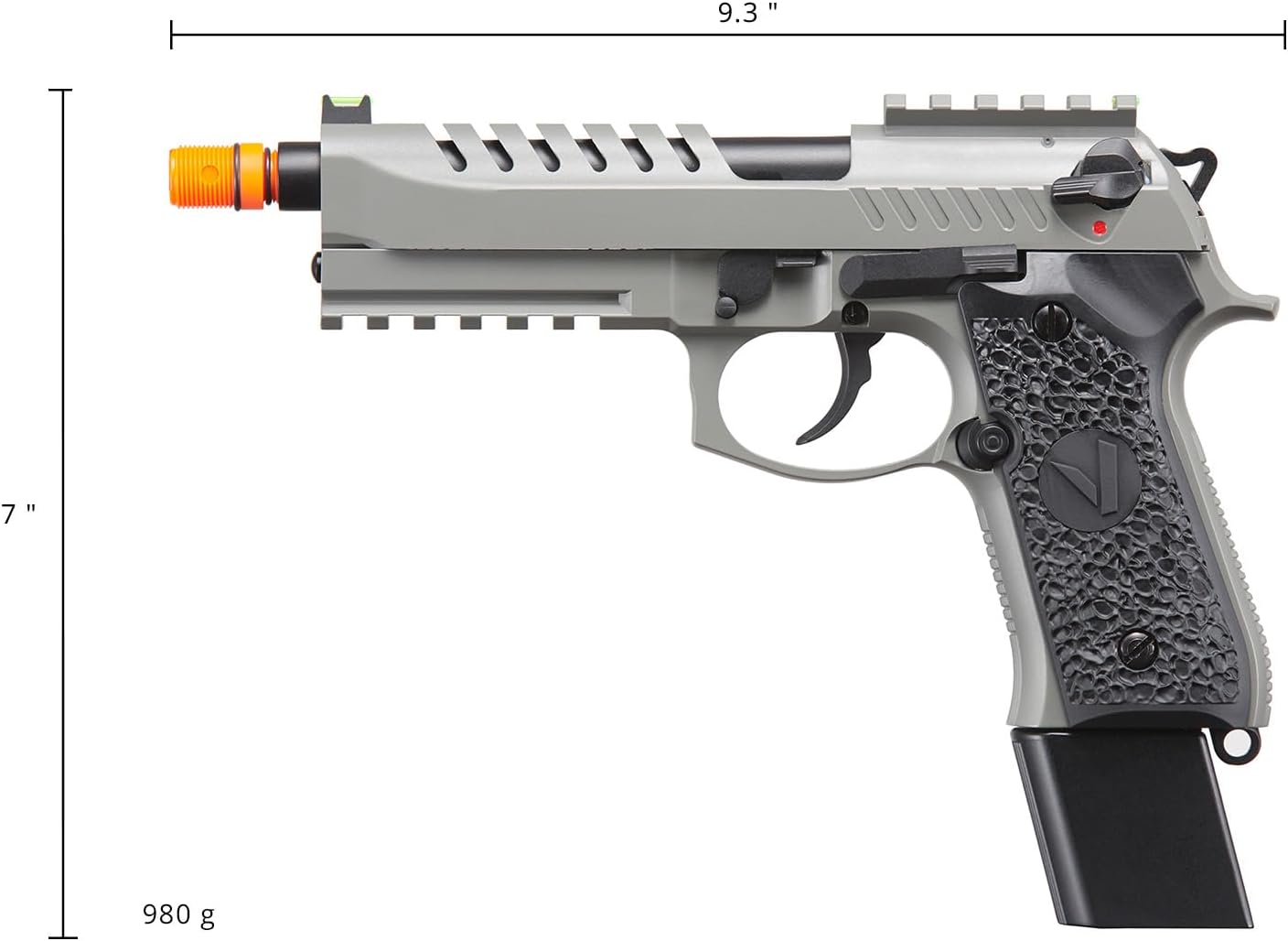 Vorsk Full Steel Airsoft Tactical VM9 Gas Blowback Pistol