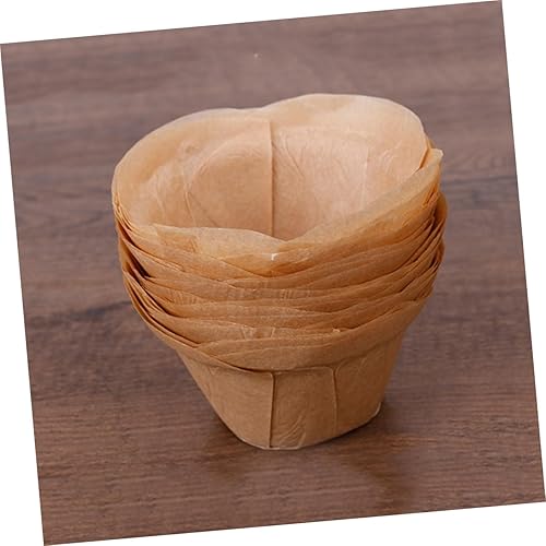 Miniatura 9 de Zerodeko 150 Pcs Muffin Paper Cups Cake Paper Cups Picnic Paper Tray Lotus Cupcake Wrappers Dollhouse Doors and Windows Packing Paper Cupcack Wraps