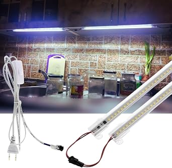 1 Metre  effaf Led  erit 220V Ayd nlatma, Fi li ve Butonlu, Eklenebilir,  ubuk Bar Led, Mutfak Tezgah Led I k, Dolap ve Masa Ledleri, TV Arkas  Led, Y ksek L men, 2/3/4/5/6 Adet Set 2, Beyaz [Enerji S n f  A]