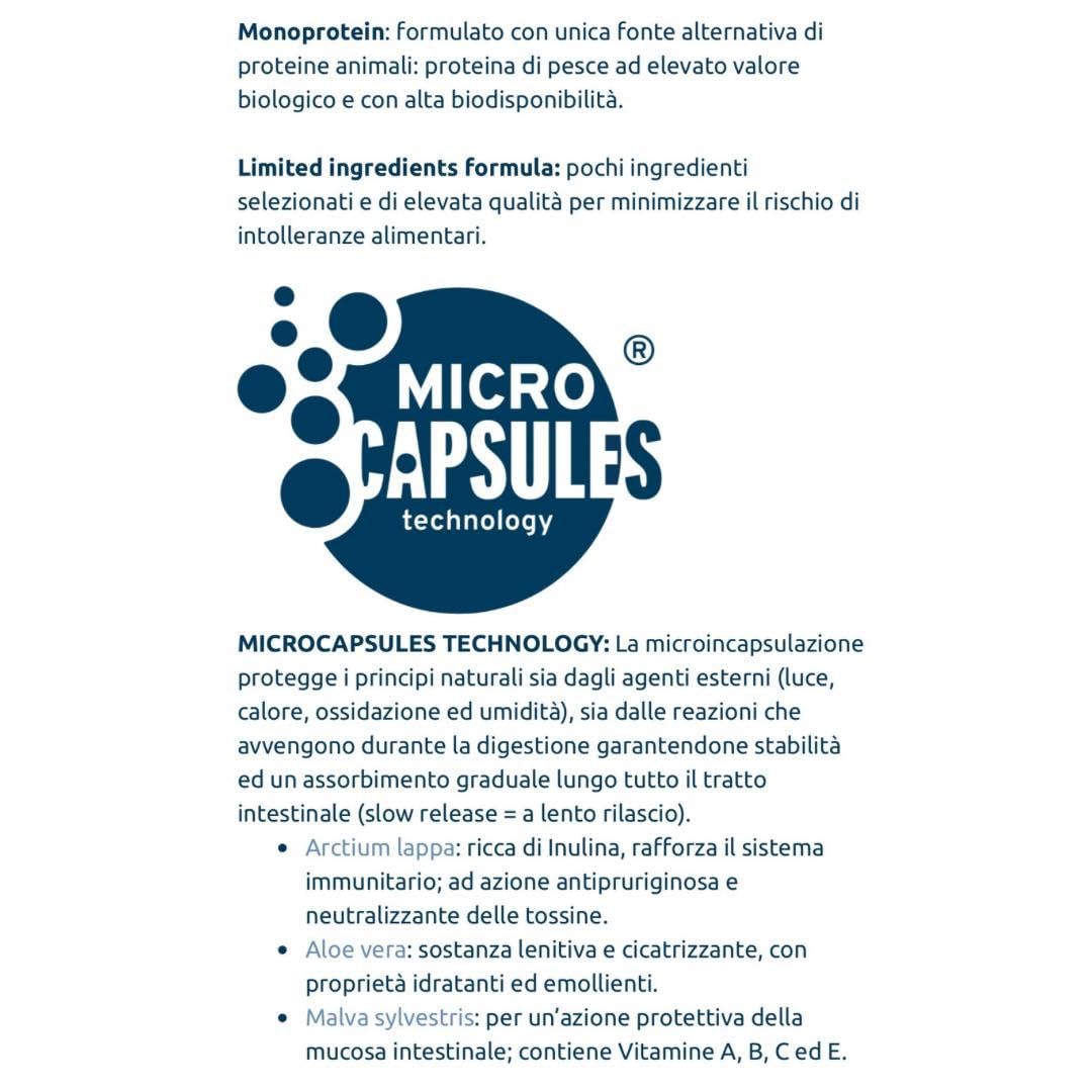 Forza 10 Umido Cane DERMO, alimento completo dietetico per cani adulti di tutte le taglie e razze ipoallergenico gusto PESCE, dermatologico, for dogs | 6 scatolette da 390 grammi l'una.