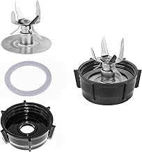 Blender Blade for Oster Osterizer with a Rubber O Ring Seal Gasket & 4902 Blender Jar Bottom & 6 Point Fusion Blade 4980 Replacement Parts